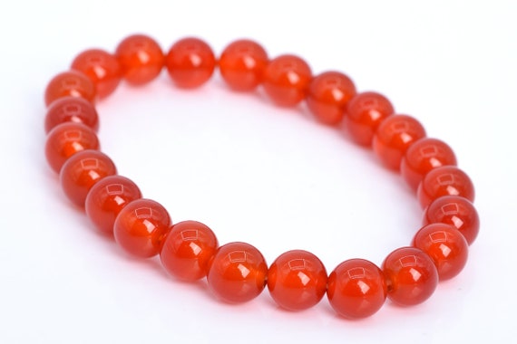 Genuine Natural Carnelian Gemstone Beads 8mm Red Round Aaa Quality Bracelet (106642h-2012)