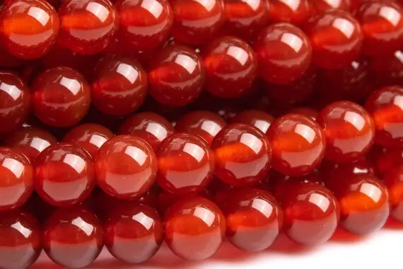 Genuine Natural Carnelian Gemstone Beads 4mm Red Round Aaa Quality Loose Beads (101104)