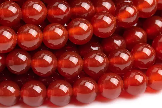 Genuine Natural Carnelian Gemstone Beads 6mm Red Round Aaa Quality Loose Beads (101105)