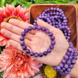 High Quality Charoite Bracelets – Third Eye and Crown Chakra – No. 604 | Natural genuine Charoite bracelets. Buy crystal jewelry, handmade handcrafted artisan jewelry for women.  Unique handmade gift ideas. #jewelry #beadedbracelets #beadedjewelry #gift #shopping #handmadejewelry #fashion #style #product #bracelets #affiliate #ad