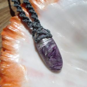 Shop Charoite Pendants! Charoite Necklace, Macrame Stone Necklace, Charoite Pendant, Healing Crystal Necklace, Purple Gemstone, Macrame Net Pendant | Natural genuine Charoite pendants. Buy crystal jewelry, handmade handcrafted artisan jewelry for women.  Unique handmade gift ideas. #jewelry #beadedpendants #beadedjewelry #gift #shopping #handmadejewelry #fashion #style #product #pendants #affiliate #ad