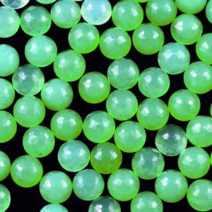 Shop Chrysoprase Cabochons! Chrysoprase Rose Cut Cabochon 5mm Round – per stone | Natural genuine stones & crystals in various shapes & sizes. Buy raw cut, tumbled, or polished gemstones for making jewelry or crystal healing energy vibration raising reiki stones. #crystals #gemstones #crystalhealing #crystalsandgemstones #energyhealing #affiliate #ad