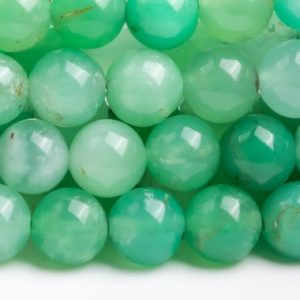 Shop Chrysoprase Round Beads! Genuine Natural Chrysoprase / Australian Jade Gemstone Beads 7MM Green Round AAA Quality Loose Beads (123114) | Natural genuine round Chrysoprase beads for beading and jewelry making.  #jewelry #beads #beadedjewelry #diyjewelry #jewelrymaking #beadstore #beading #affiliate #ad