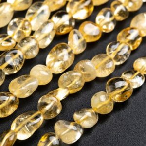 Shop Citrine Beads! Genuine Natural Citrine Gemstone Beads 8-10MM Yellow Pebble Nugget A Quality Loose Beads (108541) | Natural genuine beads Citrine beads for beading and jewelry making.  #jewelry #beads #beadedjewelry #diyjewelry #jewelrymaking #beadstore #beading #affiliate #ad