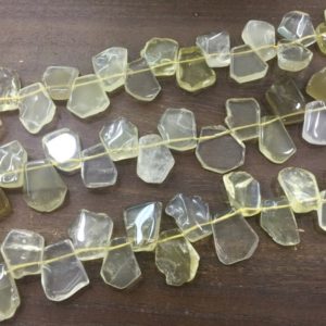 Shop Citrine Bead Shapes! Lemon Citrine Quartz Crystal Slice Teardrop Beads Polished Roughly Teardrop Shaped Slab&slice Beads Supplies Graduated Full Strand | Natural genuine other-shape Citrine beads for beading and jewelry making.  #jewelry #beads #beadedjewelry #diyjewelry #jewelrymaking #beadstore #beading #affiliate #ad