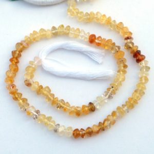 Shop Citrine Bead Shapes! Natural Citrine Smooth Shaded Button Beads, 5mm Yellow/Orange Citrine Loose Gemstone Beads, Sold As 12 Inch Strand, GDS2113 | Natural genuine other-shape Citrine beads for beading and jewelry making.  #jewelry #beads #beadedjewelry #diyjewelry #jewelrymaking #beadstore #beading #affiliate #ad