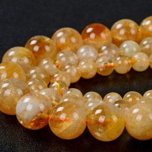 Shop Citrine Beads! Natural Citrine Gemstone Grade AA Round 6MM 7MM 8MM 9MM 10MM 11MM 12MM 13MM Loose Beads BULK LOT 1,2,6,12 and 50 (D152) | Natural genuine beads Citrine beads for beading and jewelry making.  #jewelry #beads #beadedjewelry #diyjewelry #jewelrymaking #beadstore #beading #affiliate #ad