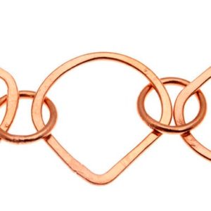 Shop Chain for Jewelry Making! Copper Teardrop and Circle Chain 25mm x 13mm – 1 Foot Increments – Large Copper Chain for Jewelry Making, Bulk Jewelry Supplies | Shop jewelry making and beading supplies, tools & findings for DIY jewelry making and crafts. #jewelrymaking #diyjewelry #jewelrycrafts #jewelrysupplies #beading #affiliate #ad