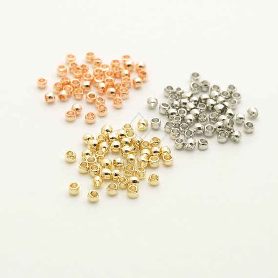 Crp01 / 1 Gram - Micro Crimp Beads, Spacer Beads, Diy Beading Bracelet Necklace Jewelry Making Findings, Choose Color! / 1.5mm