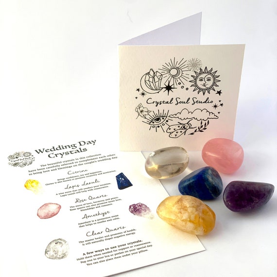 Crystals For Wedding Day,wedding Day Crystal Set,reiki. Chakra Crystals.wedding Day Crystal Gift Set.bride Crystals, Bride To Be Crystal Set