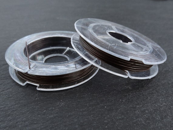 Dark Brown Tiger Tail Beading Wire, 0.45mm Tiger Tail Wire, Beading Wire, Steal Wire, Bead Stringing Wire, 10 Meters Roll