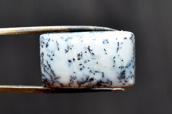 Dendritic Agate Cabochon Gemstone (21mm X 12mm X 5mm) - Rectangle Cabochon - Natural Crystal