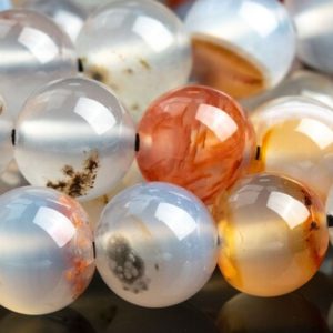 Genuine Natural Dendrite Agate Gemstone Beads 8MM Multicolor Round AAA Quality Loose Beads (103350) | Natural genuine round Dendritic Agate beads for beading and jewelry making.  #jewelry #beads #beadedjewelry #diyjewelry #jewelrymaking #beadstore #beading #affiliate #ad