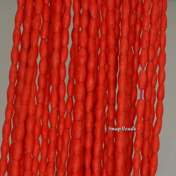 7x3mm Turquoise Gemstone Orange Red Bicone Hexagon Diamond Loose Beads 13 Inch (90189262-107-t3)