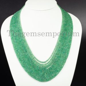 Shop Emerald Bead Shapes! Natural Zambian Emerald Necklace Set, Emerald Faceted Rondelle Beads Necklace, Emerald Briolette Beaded Necklace, Emerald Gemstone Jewelry | Natural genuine other-shape Emerald beads for beading and jewelry making.  #jewelry #beads #beadedjewelry #diyjewelry #jewelrymaking #beadstore #beading #affiliate #ad