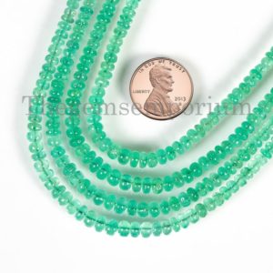 Natural Colombian Emerald Beads, 3-4.5mm Emerald Smooth Beads, Emerald Rondelle Beads, Plain Emerald Beads, Colombian Beads, Wholesale Beads | Natural genuine rondelle Emerald beads for beading and jewelry making.  #jewelry #beads #beadedjewelry #diyjewelry #jewelrymaking #beadstore #beading #affiliate #ad