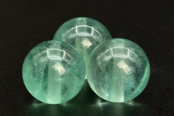 Genuine Natural Fluorite Gemstone Beads 12mm Green Round Aaa Quality Loose Beads (107095)