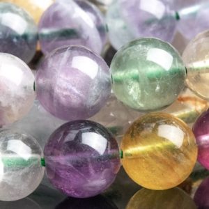 Shop Fluorite Round Beads! Genuine Natural Fluorite Gemstone Beads 8-9MM Multicolor Round AA Quality Loose Beads (111089) | Natural genuine round Fluorite beads for beading and jewelry making.  #jewelry #beads #beadedjewelry #diyjewelry #jewelrymaking #beadstore #beading #affiliate #ad