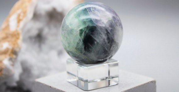Fluorite Sphere Fluorite Crystal Fluorite Crystal Ball Healing Crystal Ball Green Fluorite Zodiac Birthday Gift May Taurus Gemini