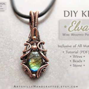 Shop Jewelry Making Kits! FUll DIY Kit, Wire Wrapping Kit, Jewelry Making Kit, Craft Kits for Adult, Diy kits for adults, Wire Wrap Tutorial, Wire Pendant Tutorial | Shop jewelry making and beading supplies, tools & findings for DIY jewelry making and crafts. #jewelrymaking #diyjewelry #jewelrycrafts #jewelrysupplies #beading #affiliate #ad
