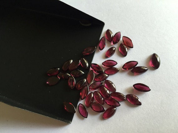 20 Pieces 8x4mm Each Garnet Marquise Shaped Wine Red Loose Cabochons G8