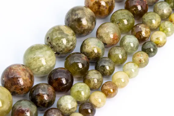Green Garnet Beads Genuine Natural Africa Grade Aa Gemstone Round Loose Beads 6mm 8mm 10mm 12mm Bulk Lot Options