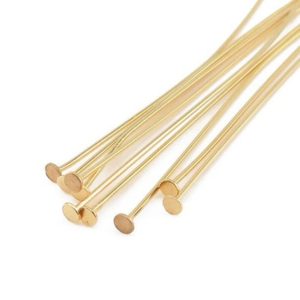Shop Head Pins & Eye Pins! Gold Vermeil Head Pin ~ 22ga ~ 80mm | Shop jewelry making and beading supplies, tools & findings for DIY jewelry making and crafts. #jewelrymaking #diyjewelry #jewelrycrafts #jewelrysupplies #beading #affiliate #ad