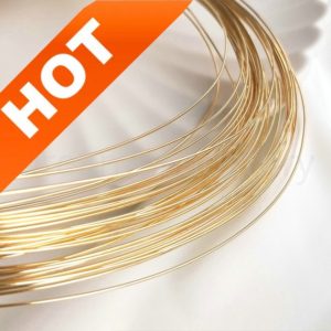 Shop Wire! Gold Wire for Jewelry Making 14K Gold Plated Brass Smooth Plain Round Wrapping Wire 26 24 22 21 20 gauge Half Hard (You choose length) | Shop jewelry making and beading supplies, tools & findings for DIY jewelry making and crafts. #jewelrymaking #diyjewelry #jewelrycrafts #jewelrysupplies #beading #affiliate #ad