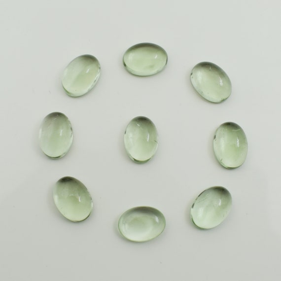 Natural Green Amethyst, Amethyst Cabochon,loose Gemstone, Flatback Cabochon Gemstone, Gemstone For Jewelry, Aaa Grade, Oval Shape,prasiolite