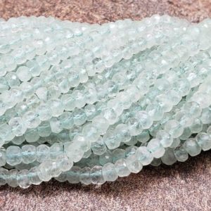 Shop Green Amethyst Beads! 4.4mm Green Amethyst Handcut Faceted Rondelles, 13 inch | Natural genuine faceted Green Amethyst beads for beading and jewelry making.  #jewelry #beads #beadedjewelry #diyjewelry #jewelrymaking #beadstore #beading #affiliate #ad
