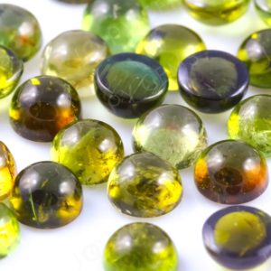 Shop Green Tourmaline Stones & Crystals! Yellow-Green Tourmaline Cabochon 4mm Round – per stone | Natural genuine stones & crystals in various shapes & sizes. Buy raw cut, tumbled, or polished gemstones for making jewelry or crystal healing energy vibration raising reiki stones. #crystals #gemstones #crystalhealing #crystalsandgemstones #energyhealing #affiliate #ad