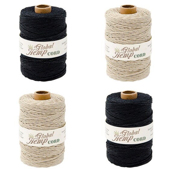 Hemp Cord, 450-feet ~ 48# Test Weight , 1.5m Twine Diameter, Large 450 Ft Per Spool Black + Natural Or Mix ~ Crafts ~ Macramé ~ Bracelets Hemp Cord, 450-feet ~ 48# Test Weight , 1.5m Twine Diameter, Large 450 Ft Per Spool Black + Natural Or Mix ~ Crafts ~ Macramé ~ Bracelets