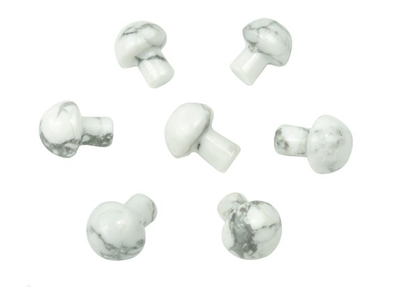 Howlite Mushroom Gemstone – Crystal Carving – Crystal Mushroom – Natural Howlite – 2cm – Mu1023