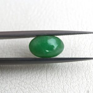 Shop Jade Cabochons! Burmese Green Jadeite Cabochon – 10x6mm, 3.20ct, Type A, Natural Gemstone | Natural genuine stones & crystals in various shapes & sizes. Buy raw cut, tumbled, or polished gemstones for making jewelry or crystal healing energy vibration raising reiki stones. #crystals #gemstones #crystalhealing #crystalsandgemstones #energyhealing #affiliate #ad