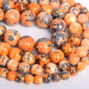 Shop Jade Round Beads! Orange & Blue Black Rain Flower Jade Loose Beads Round Shape 6mm 8mm 9-10mm 12mm | Natural genuine round Jade beads for beading and jewelry making.  #jewelry #beads #beadedjewelry #diyjewelry #jewelrymaking #beadstore #beading #affiliate #ad