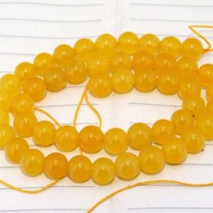 Round Yellow Jade Beads 4mm 6mm 8mm 10mm 12mm 14mm Yellolw jade 15" wholesale gemstone | Natural genuine round Gemstone beads for beading and jewelry making.  #jewelry #beads #beadedjewelry #diyjewelry #jewelrymaking #beadstore #beading #affiliate #ad