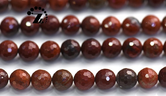 Apple Jasper,128 Faces Faceted Round, Jasper Beads, Wholesale Supply,6mm 8mm 10mm 12mm For Choice,15" Full Strand