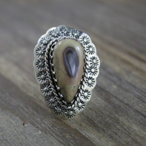 Shop Jasper Rings! Ring Size 9 Natural Imperial Jasper Sterling Silver Ring Size 9 – Handmade Ring Natural Stone  – Healing Stone | Natural genuine Jasper rings, simple unique handcrafted gemstone rings. #rings #jewelry #shopping #gift #handmade #fashion #style #affiliate #ad