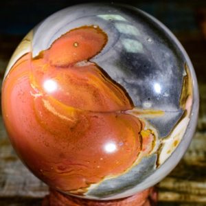 Shop Jasper Shapes! Polychrome Jasper Sphere 3.8" and Weighs 2.71 pounds | Natural genuine stones & crystals in various shapes & sizes. Buy raw cut, tumbled, or polished gemstones for making jewelry or crystal healing energy vibration raising reiki stones. #crystals #gemstones #crystalhealing #crystalsandgemstones #energyhealing #affiliate #ad