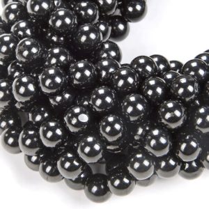 6mm Natural Organic Black Jet Gemstone Grade AAA Round 6mm Loose Beads 15.5 inch Full Strand (90113027-127) | Natural genuine round Jet beads for beading and jewelry making.  #jewelry #beads #beadedjewelry #diyjewelry #jewelrymaking #beadstore #beading #affiliate #ad
