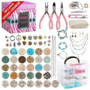Shop Learn Beading - Books, Kits & Tutorials! Jewelry Making Kit with Video Course for Making Bracelets, Necklaces, Earrings, DIY Starter Set for Adults, Women, Teenage Girls, Beginners | Shop jewelry making and beading supplies, tools & findings for DIY jewelry making and crafts. #jewelrymaking #diyjewelry #jewelrycrafts #jewelrysupplies #beading #affiliate #ad