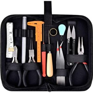 Shop Beading Pliers! Jewelry Making Tools Kit with Zipper Storage Case for Jewelry Crafting and Jewelry Repair – 19Pcs | Shop jewelry making and beading supplies, tools & findings for DIY jewelry making and crafts. #jewelrymaking #diyjewelry #jewelrycrafts #jewelrysupplies #beading #affiliate #ad