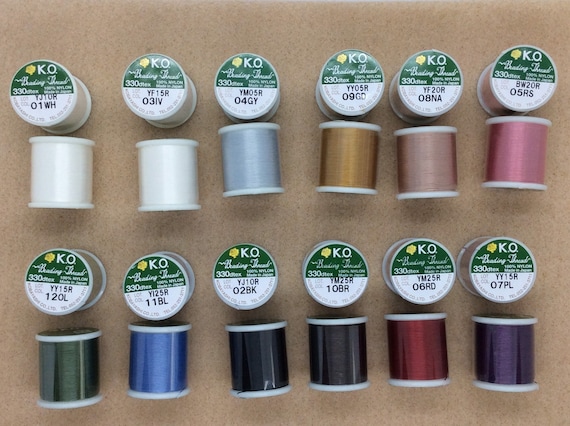 K.o. Beading Thread, Japanese Beading Thread, 55yd, Size D Beading Thread, Pre-waxed Nylon Beading Thread, 19 Colors, Choice Of Colors K.o. Beading Thread, Japanese Beading Thread, 55yd, Size D Beading Thread, Pre-waxed Nylon Beading Thread, 19 Colors, Choice Of Colors