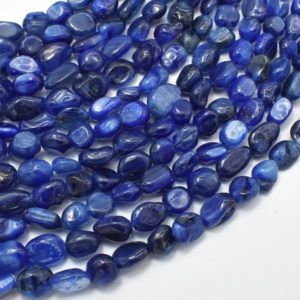 Shop Kyanite Beads! Kyanite Beads, Approx. 6x7mm, Nugget Beads, 15.5 Inch, Full strand, Approx. 50-55 beads, Hole 1mm (294047001) | Natural genuine beads Kyanite beads for beading and jewelry making.  #jewelry #beads #beadedjewelry #diyjewelry #jewelrymaking #beadstore #beading #affiliate #ad