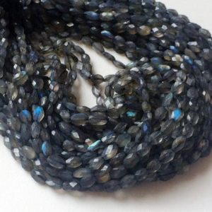 Shop Labradorite Chip & Nugget Beads! 8-9mm Labradorite Faceted Oval Bead, 13 Inch Natural Labradorite Oval Nuggets, Blue Fire Beads, Labradorite For Necklace (1ST To 5ST Option) | Natural genuine chip Labradorite beads for beading and jewelry making.  #jewelry #beads #beadedjewelry #diyjewelry #jewelrymaking #beadstore #beading #affiliate #ad