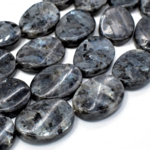 Black Labradorite Beads, Larvikite, 18×25 Twisted Oval Beads, 16 Inch, Full strand, Approx 16 beads, Hole 1.2mm (137070001) | Natural genuine other-shape Array beads for beading and jewelry making.  #jewelry #beads #beadedjewelry #diyjewelry #jewelrymaking #beadstore #beading #affiliate #ad