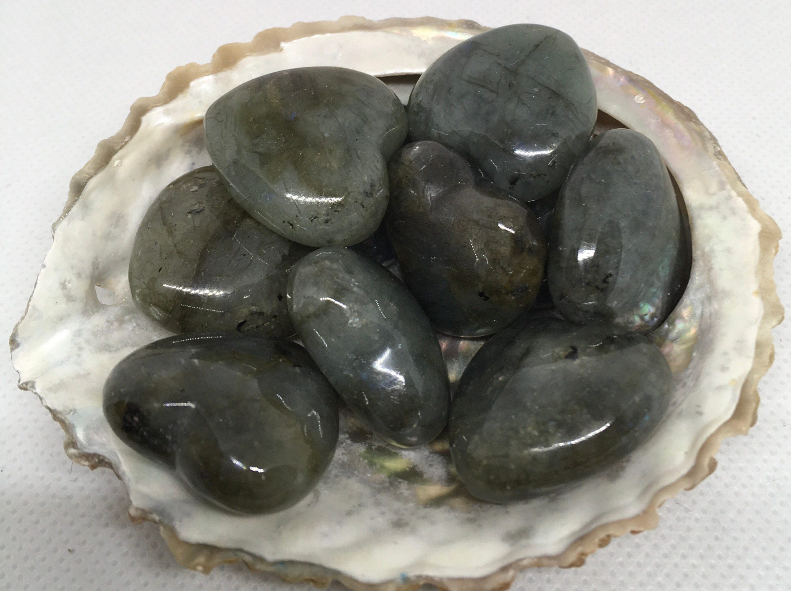 Labradorite Small Gemstone Heart, Pocket Small Heart, Healing Stones, Healing Crystal, Chakra Stones, Spiritual Stone, Gemstone