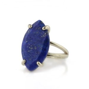 Lapis Ring · Lapis Lazuli Jewelry · Marquise Ring · Gemstone Ring · September Birthstone Ring · Large Prong Ring · Solitaire Ring | Natural genuine Gemstone rings, simple unique handcrafted gemstone rings. #rings #jewelry #shopping #gift #handmade #fashion #style #affiliate #ad