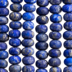 Shop Lapis Lazuli Rondelle Beads! Genuine Natural Lapis Lazuli Gemstone Beads 6x4MM Matte Blue Rondelle A Quality Loose Beads (107389) | Natural genuine rondelle Lapis Lazuli beads for beading and jewelry making.  #jewelry #beads #beadedjewelry #diyjewelry #jewelrymaking #beadstore #beading #affiliate #ad