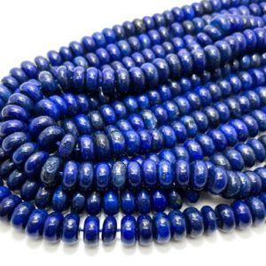 Shop Lapis Lazuli Rondelle Beads! Genuine Lapis Lazuli, Natural Lapis Smooth Rondelle Round Loose Gemstone Beads – RD04 | Natural genuine rondelle Lapis Lazuli beads for beading and jewelry making.  #jewelry #beads #beadedjewelry #diyjewelry #jewelrymaking #beadstore #beading #affiliate #ad